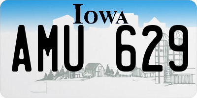 IA license plate AMU629