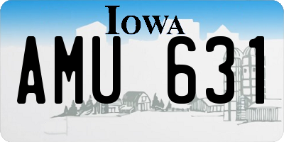 IA license plate AMU631