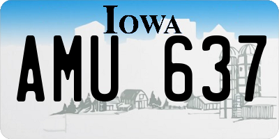 IA license plate AMU637