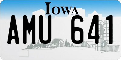 IA license plate AMU641