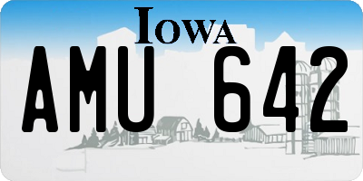IA license plate AMU642