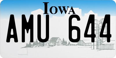 IA license plate AMU644