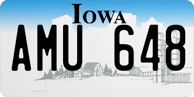 IA license plate AMU648