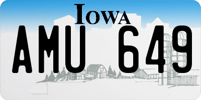 IA license plate AMU649