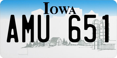 IA license plate AMU651