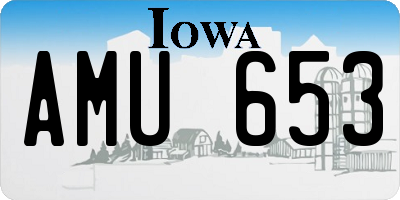 IA license plate AMU653