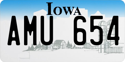IA license plate AMU654