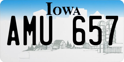 IA license plate AMU657