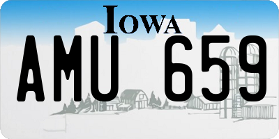 IA license plate AMU659