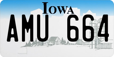 IA license plate AMU664
