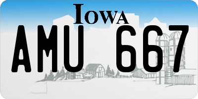 IA license plate AMU667