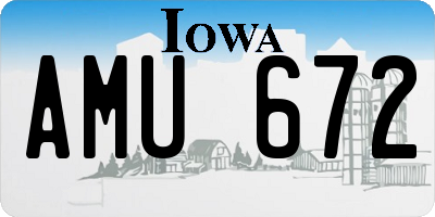 IA license plate AMU672