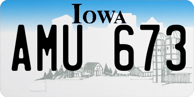 IA license plate AMU673