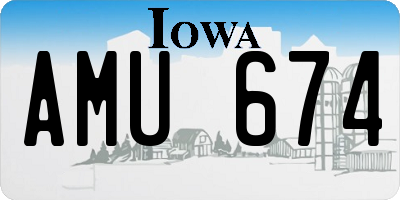 IA license plate AMU674