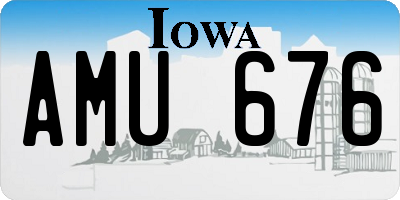 IA license plate AMU676