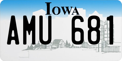 IA license plate AMU681