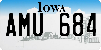 IA license plate AMU684