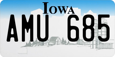 IA license plate AMU685