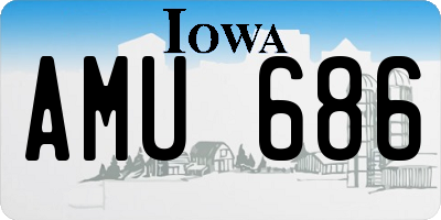 IA license plate AMU686