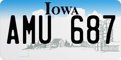 IA license plate AMU687