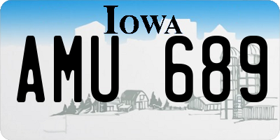 IA license plate AMU689