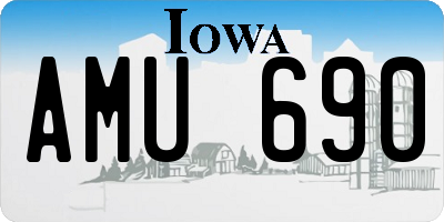 IA license plate AMU690