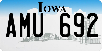 IA license plate AMU692
