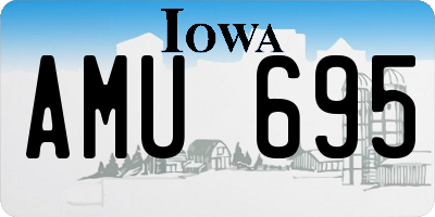 IA license plate AMU695
