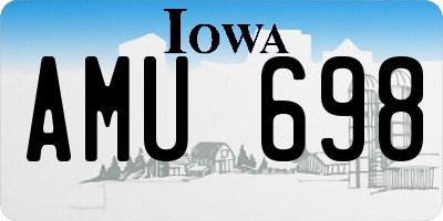 IA license plate AMU698