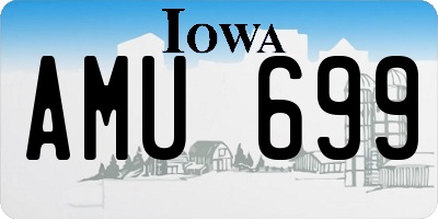 IA license plate AMU699