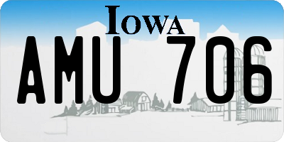 IA license plate AMU706