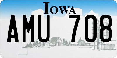 IA license plate AMU708