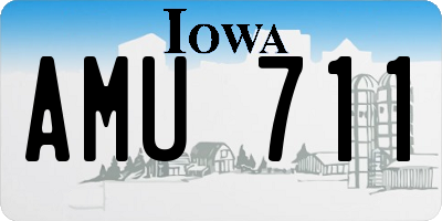 IA license plate AMU711
