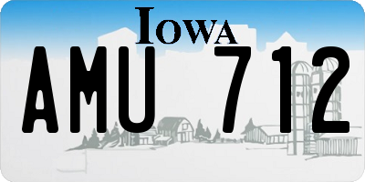 IA license plate AMU712