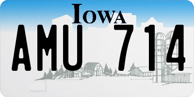 IA license plate AMU714