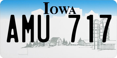 IA license plate AMU717