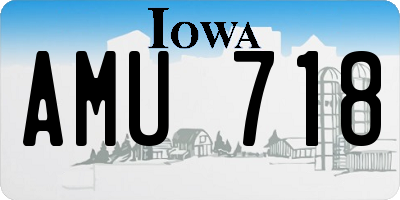 IA license plate AMU718