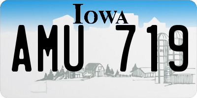 IA license plate AMU719