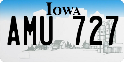IA license plate AMU727