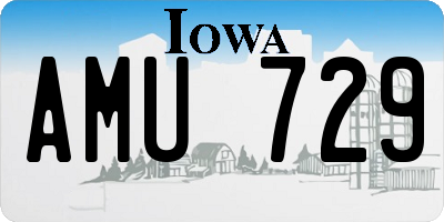 IA license plate AMU729