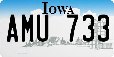 IA license plate AMU733