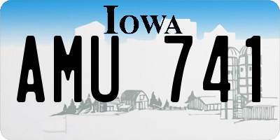 IA license plate AMU741