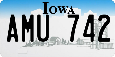 IA license plate AMU742