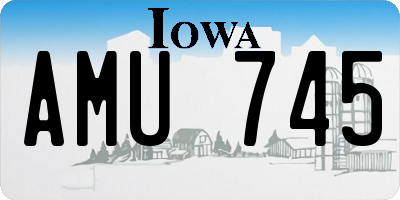 IA license plate AMU745