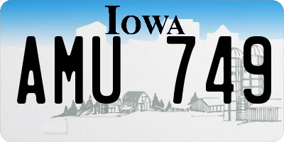 IA license plate AMU749