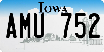 IA license plate AMU752
