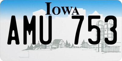 IA license plate AMU753