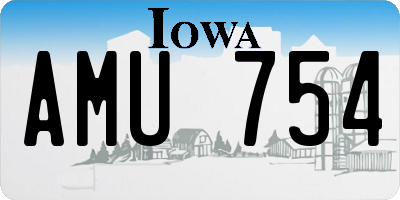 IA license plate AMU754