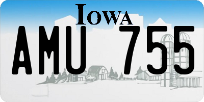 IA license plate AMU755