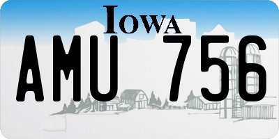 IA license plate AMU756